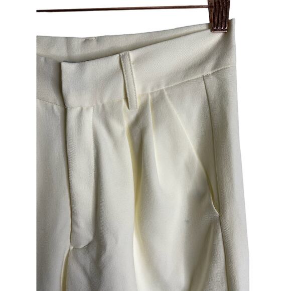 Revolve Nonchalant Label Pilar Pant Trouser Slim Fit Soft Cream White X-Small - Picture 7 of 14